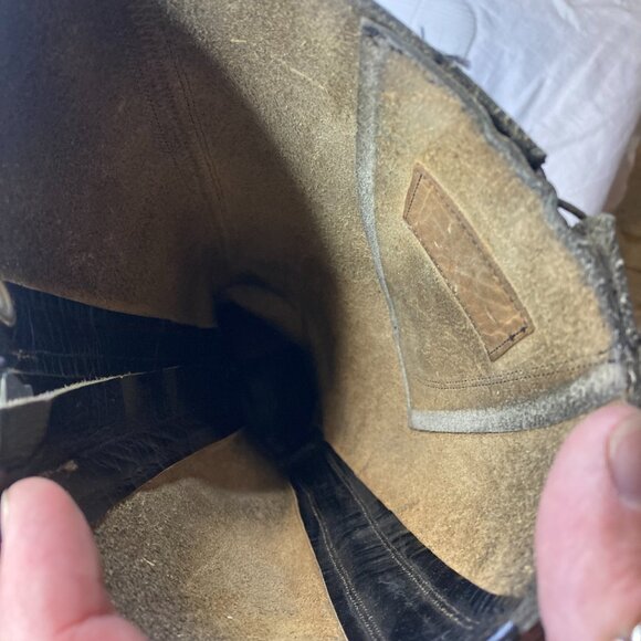 Vtg 1960 Canadian patrol police motorcycle biker uniform bluf mens boots sz 10.5 - Picture 7 of 7